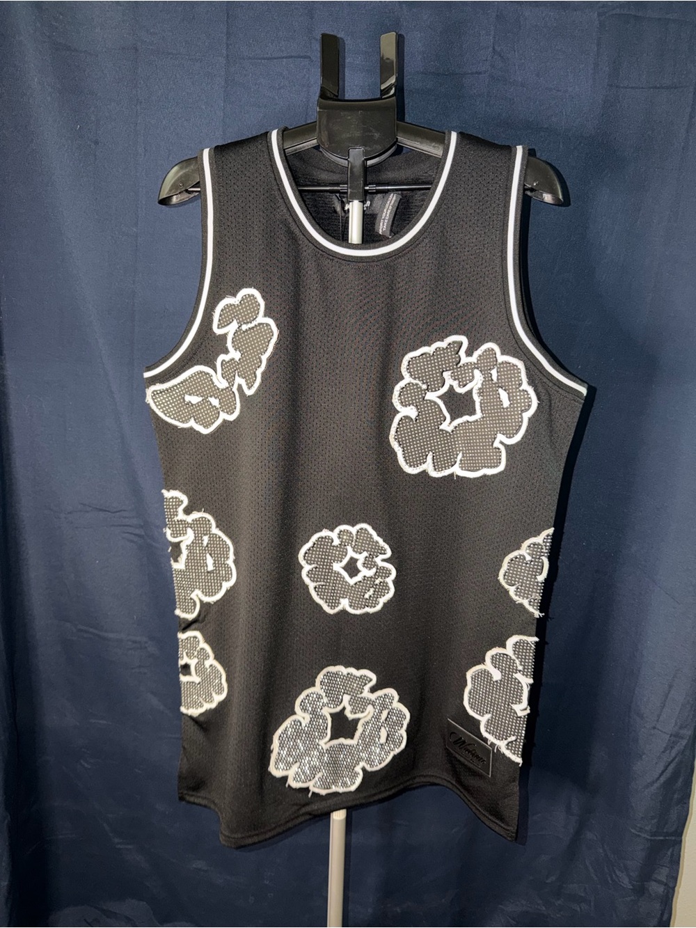 Watson Studios Rhinestone Mesh Tank Jersey – Black Large NWT